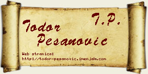Todor Pešanović vizit kartica